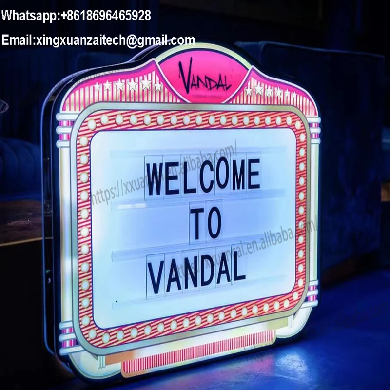 Aangepaste Logo Marquee Message Board Fles Presenter