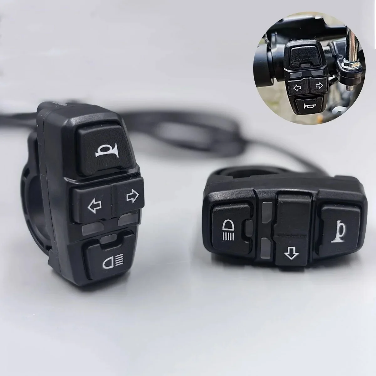 AliExpress NONE Electric Bike Scooter Switch Headlight Turn Signal Horn Switch 36V/48V ON/OFF Control Switch Waterproof for E-Bike motorcycle