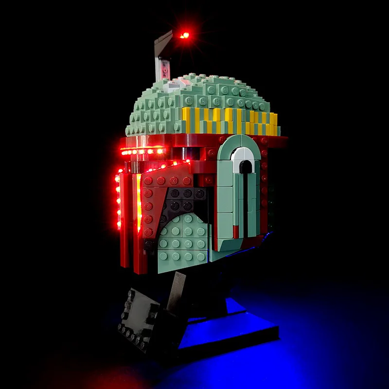 مجموعة إضاءة LED LYBMTWF لـ 75277، متوافقة مع طراز خوذة Boba Fett، مجموعة الإضاءة فقط لا تشمل مجموعة مكعبات البناء