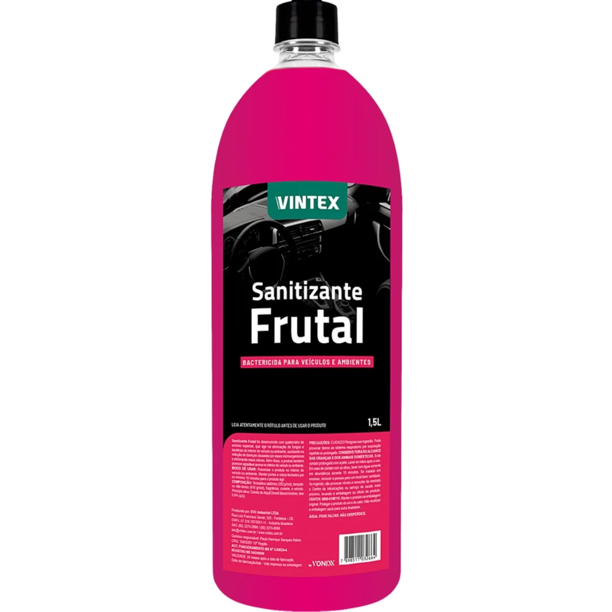 Cleaning product inside the vehicle after washing smelling Frutal 1,5 L Sanitizing Vintex