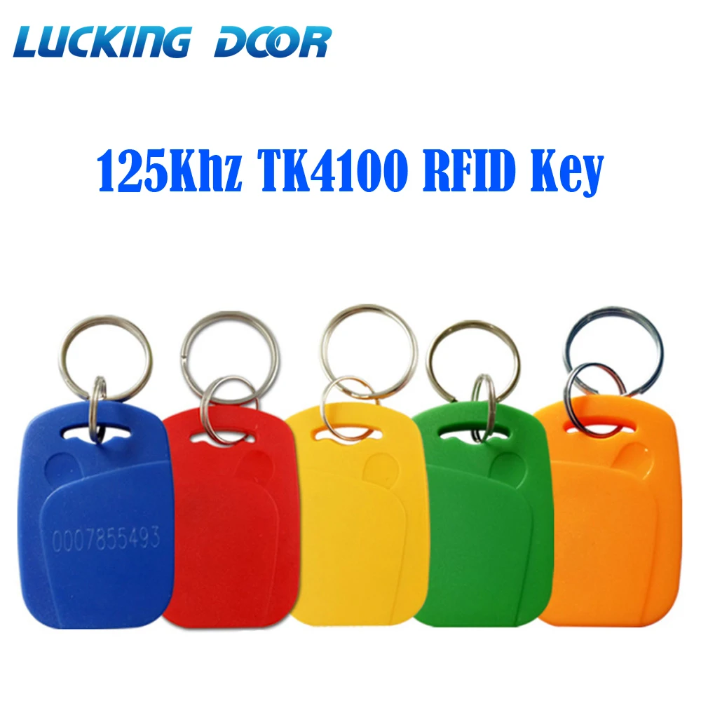 

50pcs/Lot 125Khz TK4100 RFID Keychain Tag Key Proximity EM ID Card Token Keyfob for Access Control System Time Attendance Device