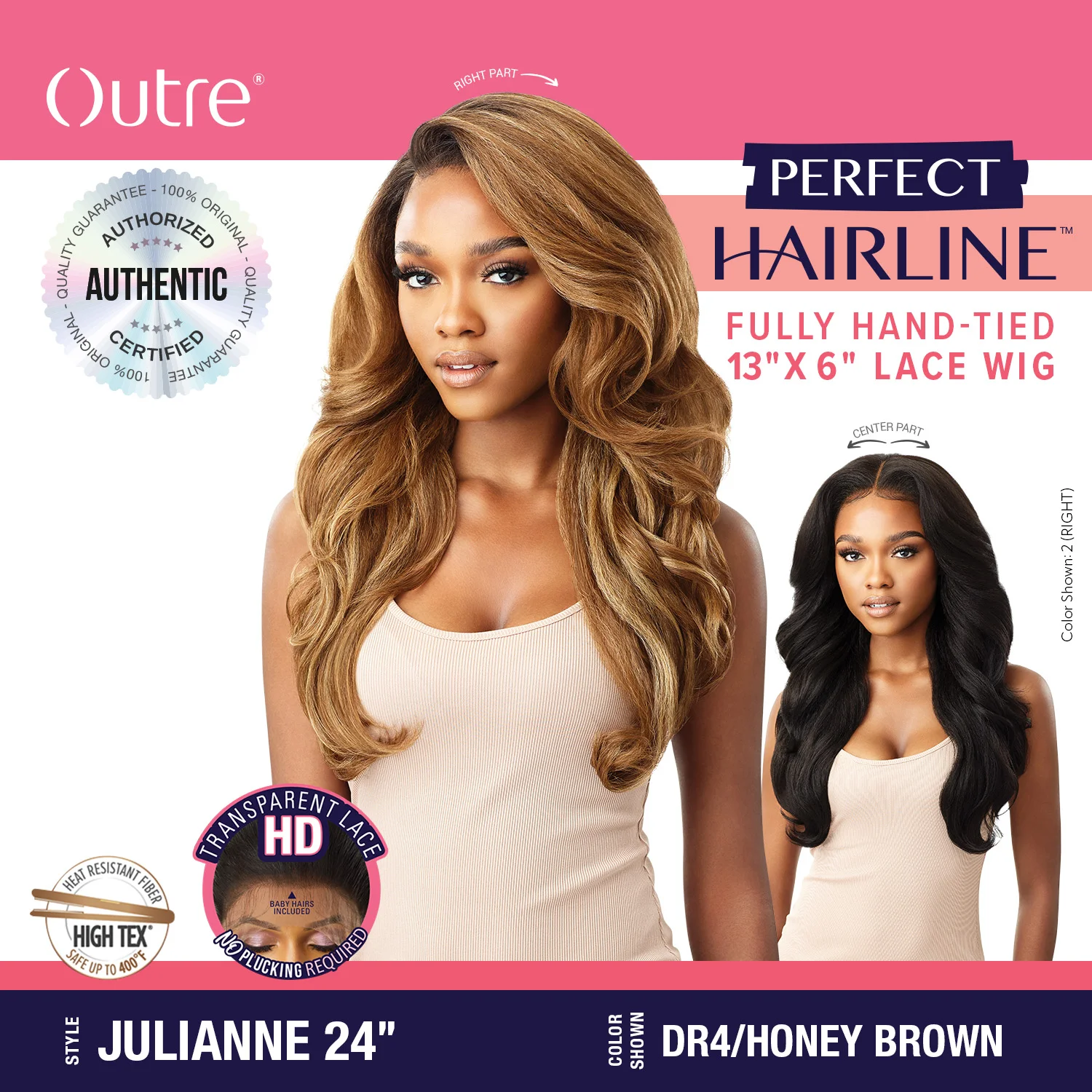 Outre Perfect Hairline Fully Hand-Tied 13X6 Lace Wig Julianne 24