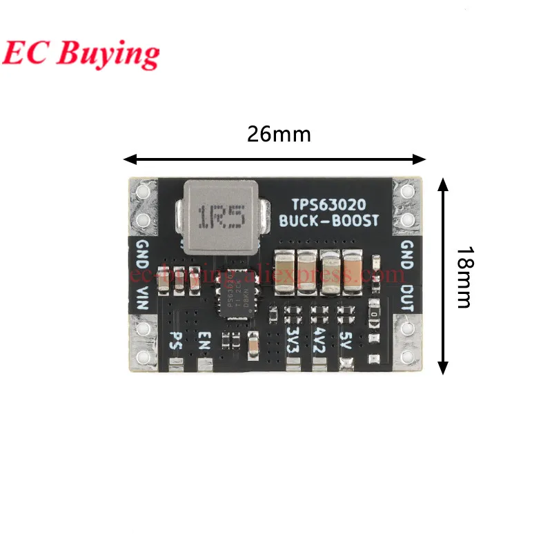 10 szt./1 szt. TPS63020 3.3V 4.2V 5V Moduł Automatycznego Podwyższania/Obniżania Napięcia Baterii Litowej XL63020 Mikrokontroler Zasilanie Niska Riempel — zdjęcie produktu 5