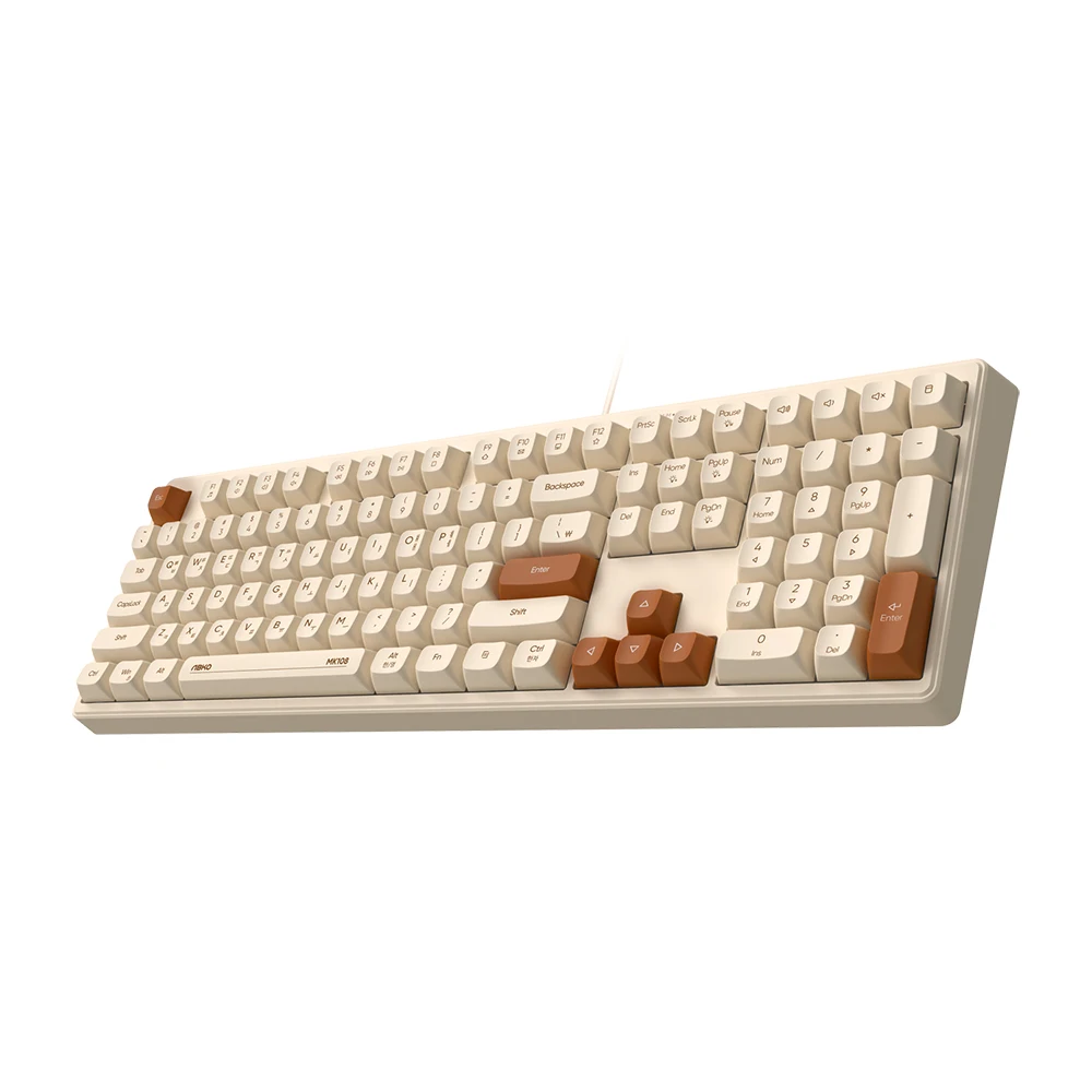 Abco Mk108 لوحة مفاتيح مكتبية ذات غشاء منخفض الضوضاء