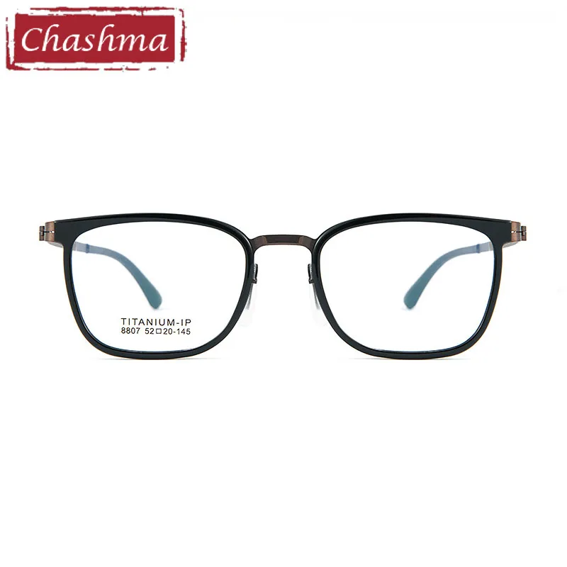 Chashma Optical Men Titanium Prescription Glasses Frame Top Quality Women Fashion Spectacle Flexible Super Elastic Temples image 3