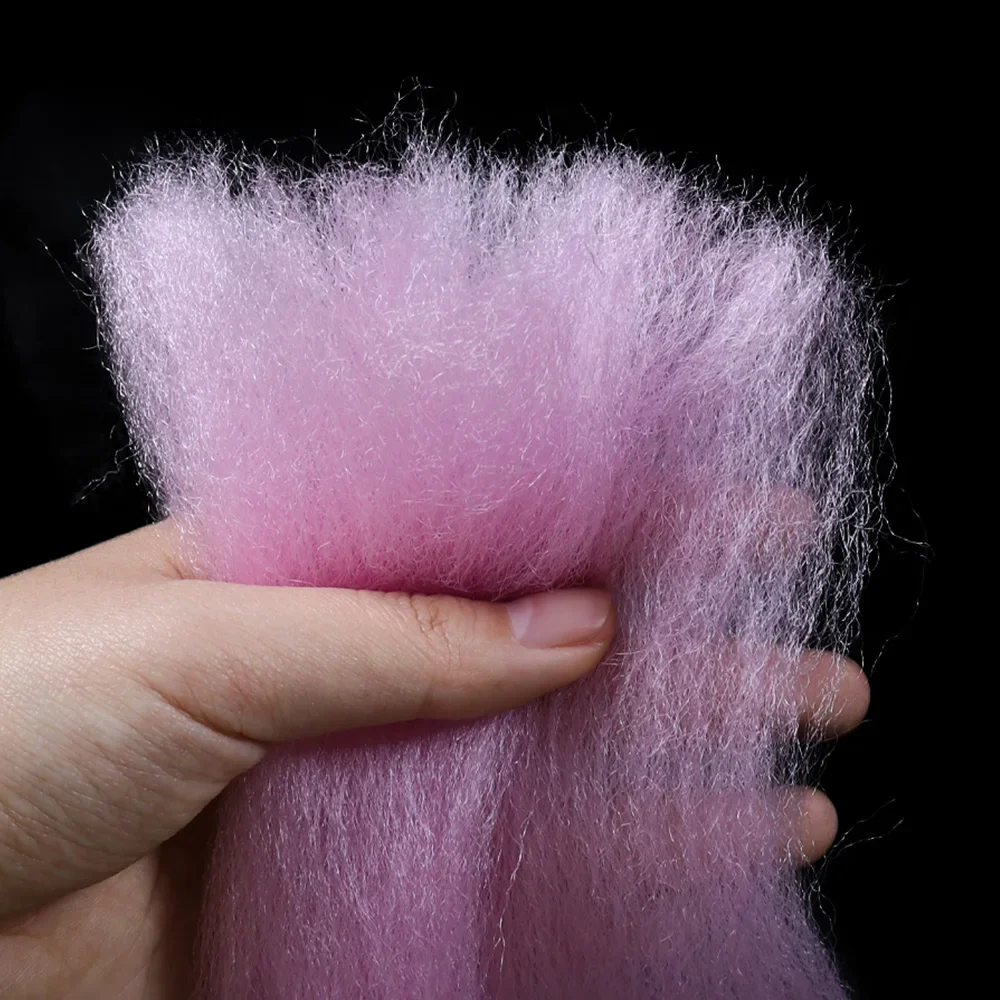 Bimoo 2 paquets 50 cm cheveux longs EP fibre de vairon soyeux matériau synthétique doux pour Streamer Baitfish brochet saumon Steelhead mouche attachant