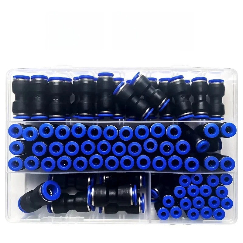 Kit de connecteur de tuyau en PU, raccords d'air pneumatiques faciles à pousser, Kit de dégagement rapide, 4 6 8 10 12 14mm