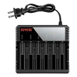 6 Bay  Li-ion Lithium Smart Battery Charger Can Charge for Different Type of Batteries 10440 14500 16650 14650 18350 18500 16340
