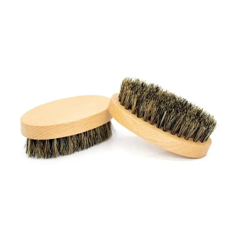 Brosse à barbe en poils de sanglier naturels pour hommes, Massage du visage en bambou qui fonctionne des merveilles pour peigner les barbes et la moustache, livraison directe