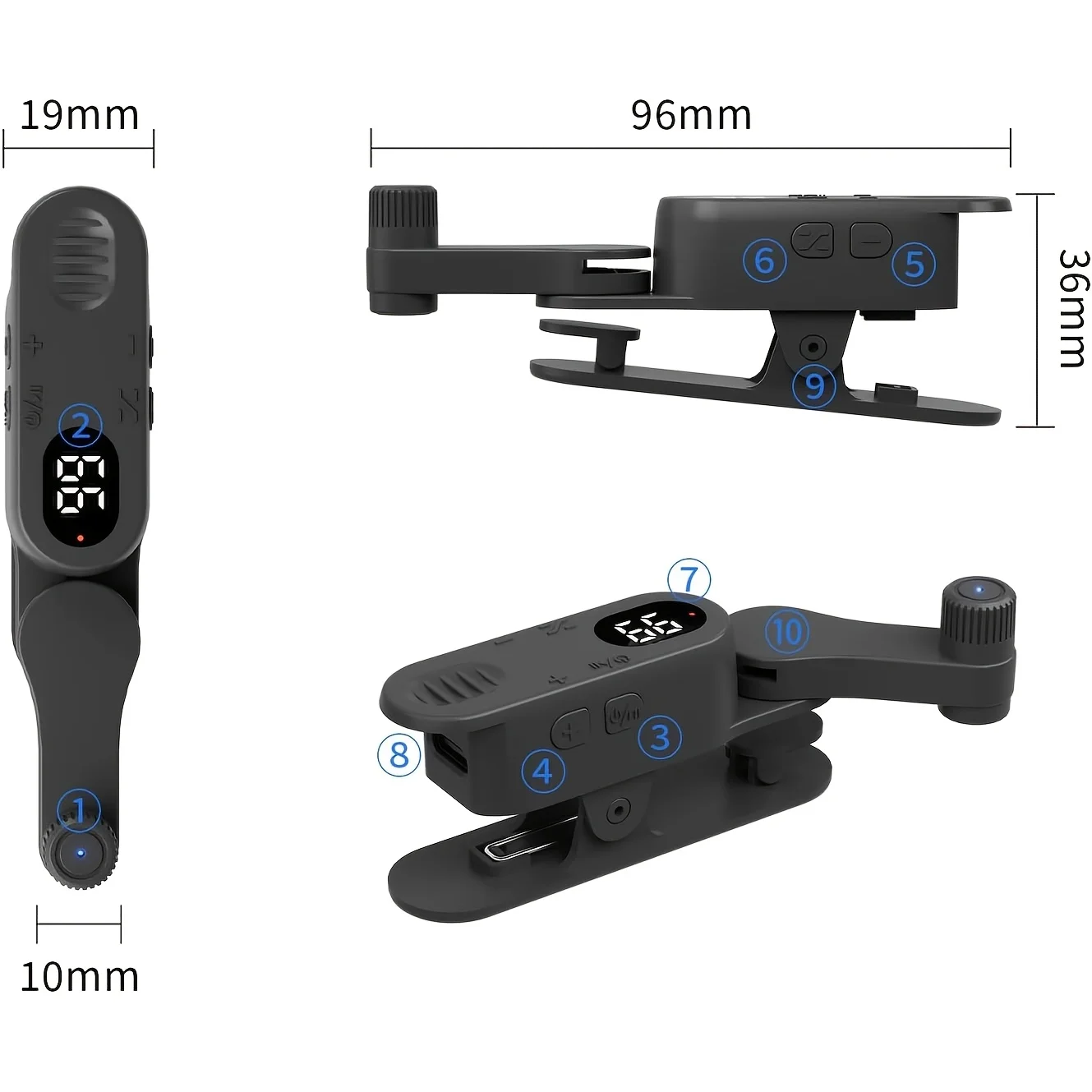 Smart Phone Screen Auto Clicker 108 Speed Levels Adjustable Clip-On Tapping Device Continuous Simulator Tool for Mobile Games Rewards Tasks Universal Cell Phones