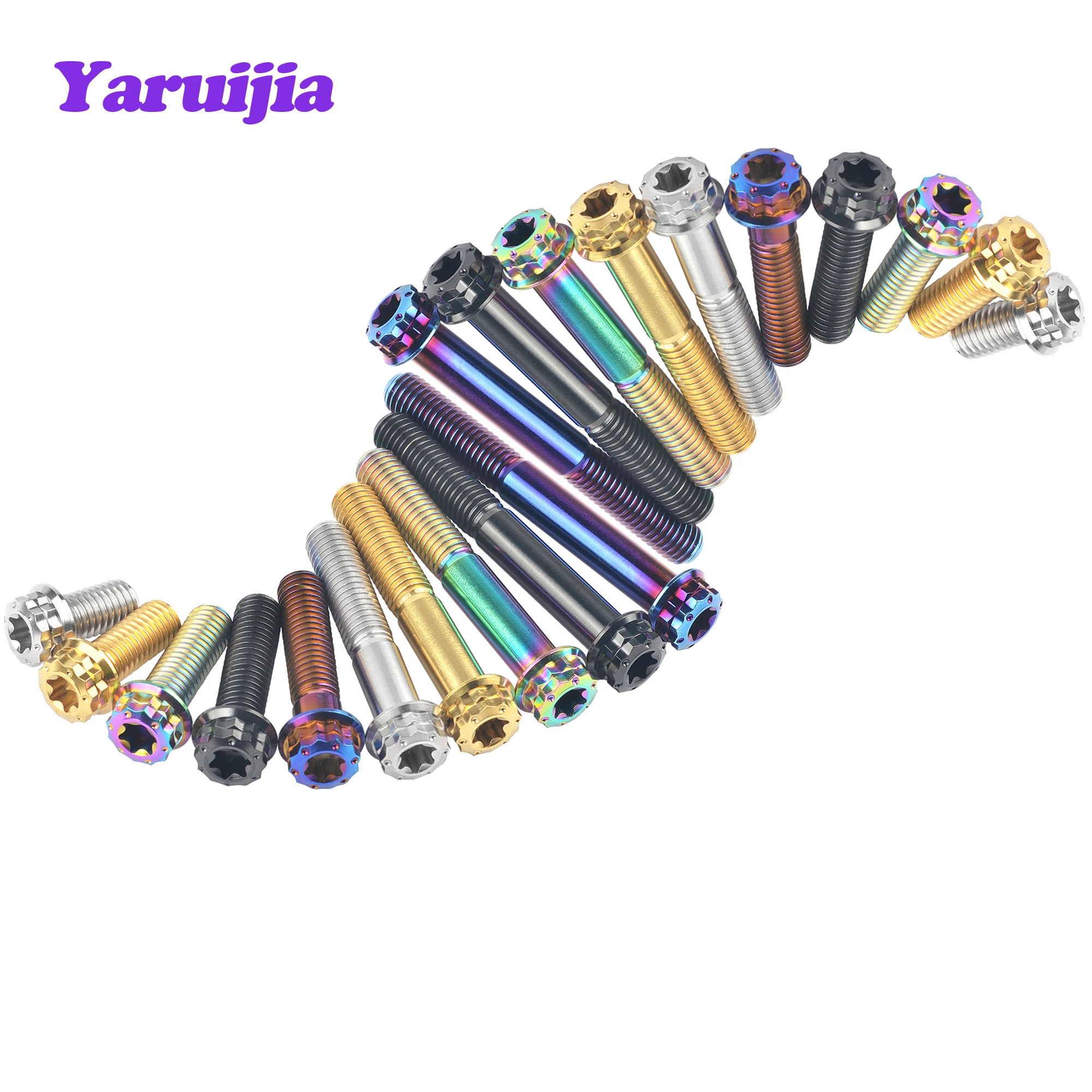 Imagem -03 - Parafusos de Cabeça Torx Extravagantes Parafuso de Titânio Peça da Motocicleta M10x20 25 30 35 40 45 50 55 60 65 70 mm Passo 1.25 15 Milímetros