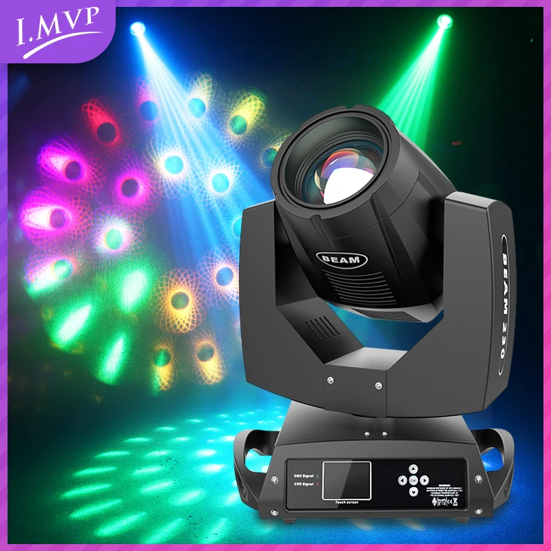 I.MVP Sharpy 230W 7r haz de luz con cabezal móvil 8 + 16 prismas haz 230 con estuche de vuelo para Club Dj escenario luz eventos espectáculo