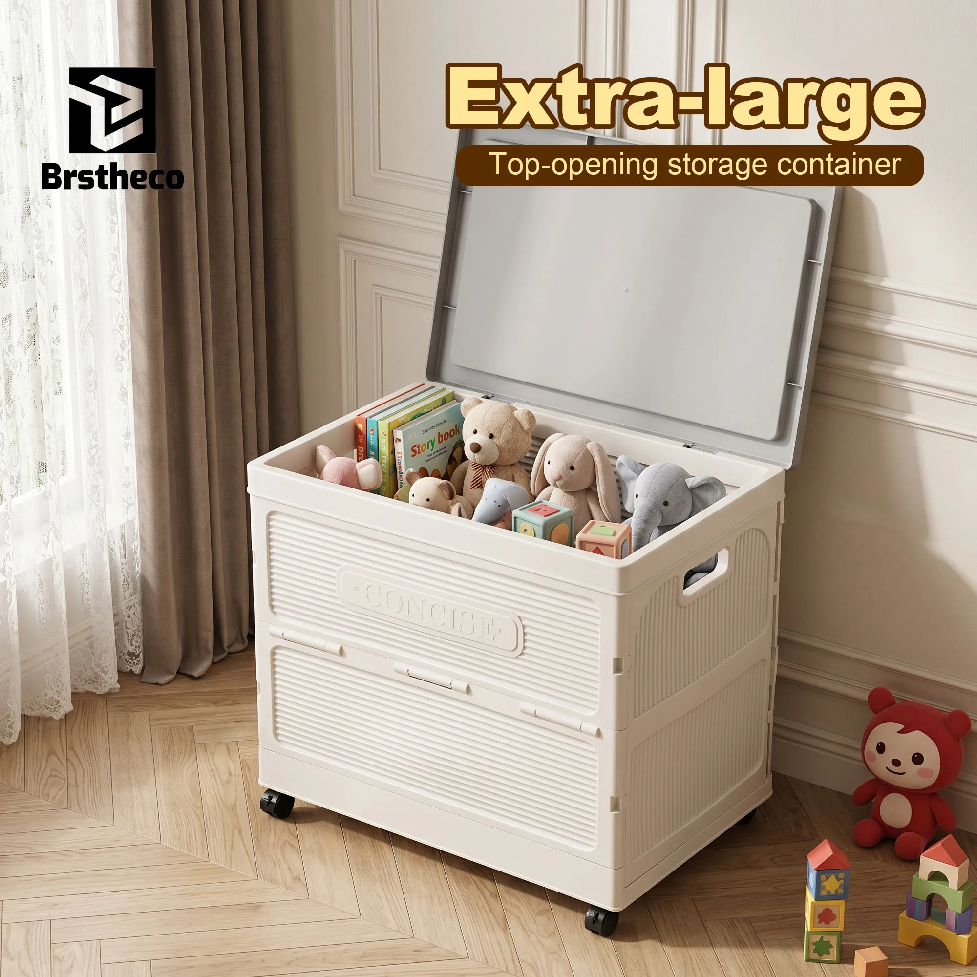 Aufklappbarer Aufbewahrungsschrank für Zuhause, Staubdicht, Feuchtigkeitsbeständig, Insektensicher, Großer Stauraum, Beweglicher Organizer, Aufklappbarer Schrank für Wohnzimmer, Kleidung, Snacks,