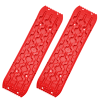 10T Traction Board  2 Pieces Snow Offroad Rails Traction Aid Recovery Track Offroad Snow red
