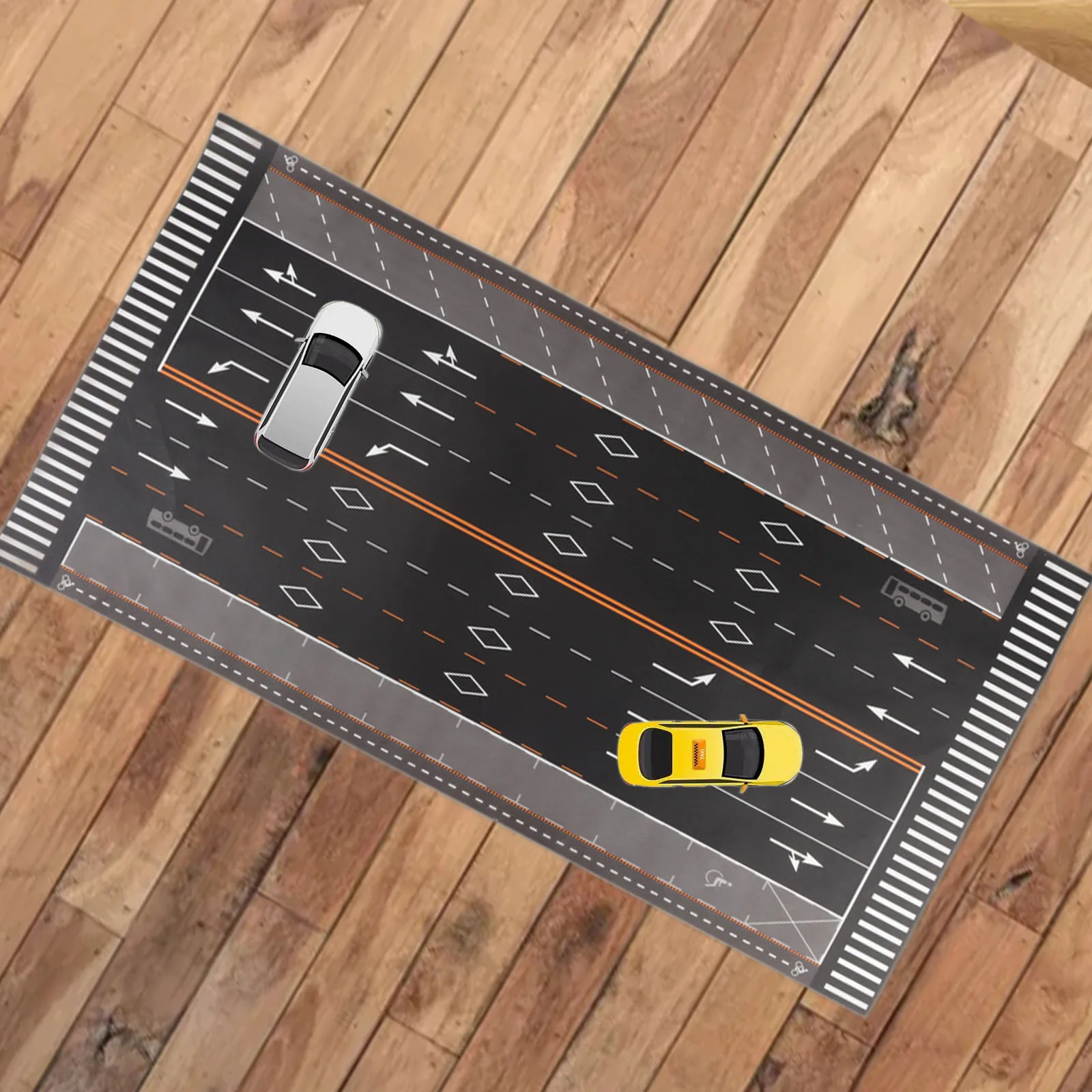 1/64 Parkeerplaats Muismat, Antislip Mini Diecast Garage Auto Scène Mat, oprolbare Desktop Speelkleed voor Model Voertuig Diorama