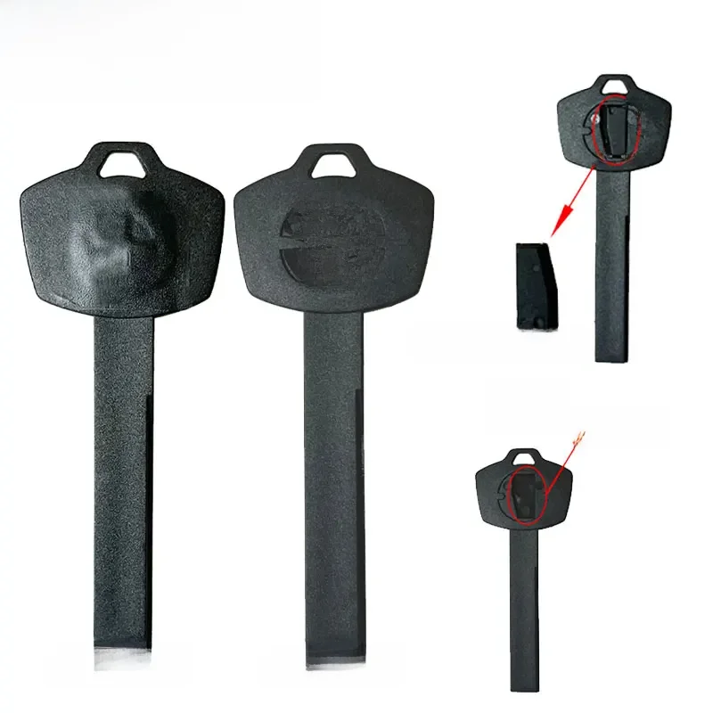 XNRKEY lame de clé en plastique d'urgence intelligente de remplacement pour BMW X5 X6 E93 E92 E60 avec puce ID44/PCF7935 ou sans puce au choix