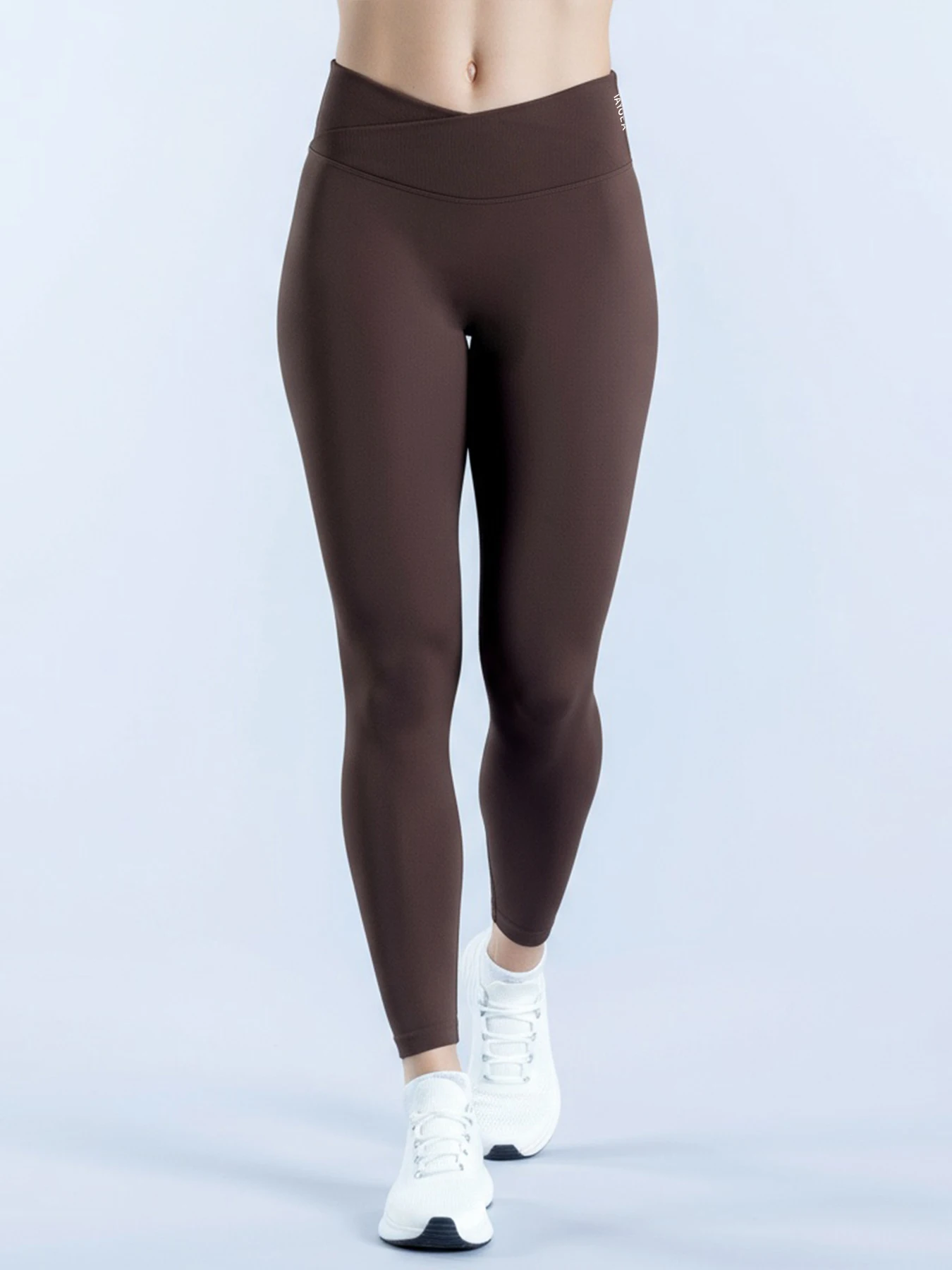 Tayoea2026 New V-Shaped Cross-Waist Seamless Yoga Pants for Women, High-Waisted Tummy Control, Butt-Lifting Fitness Leggings, Skin-Friendly, Slimming, Nine-Point Pants, Peach Butt, Squat-Friendly Sports Tights