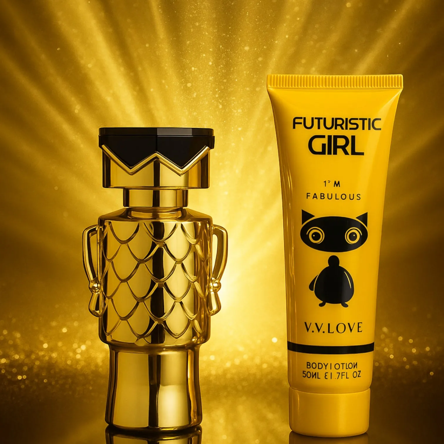 عطر 50 مل ومجموعة لوشن الجسم 50 مل للنساء