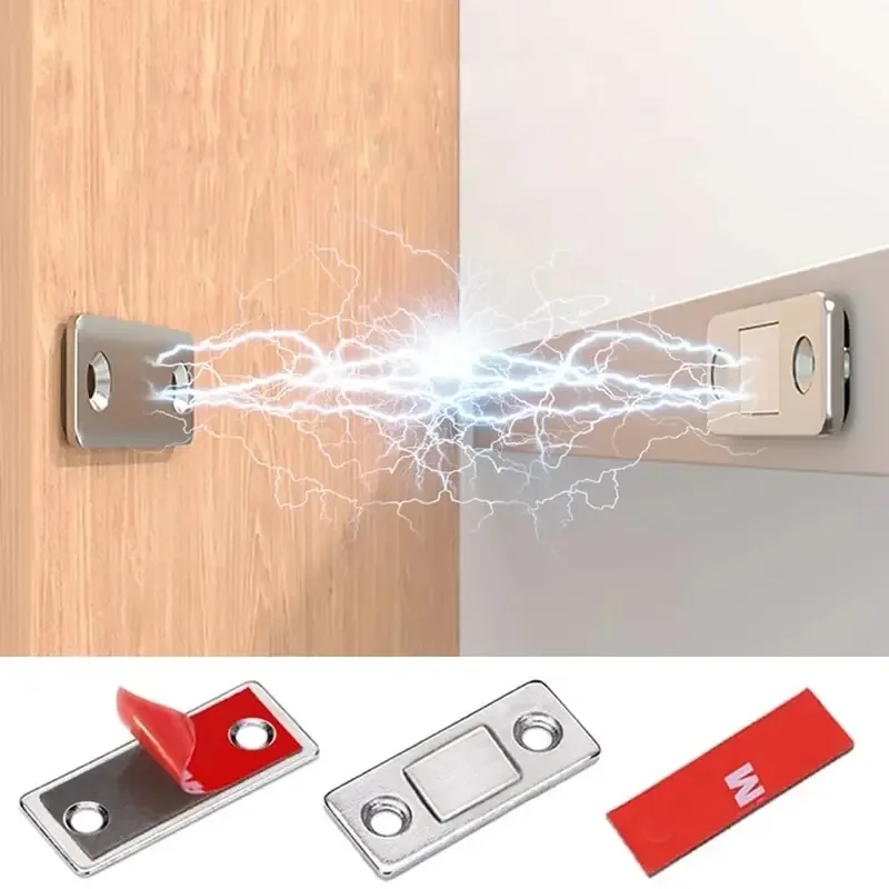 Ultra Thin Cabinet Magnetic Catch, Adhesive Drawer Magnet Catch para fechamento da porta do armário