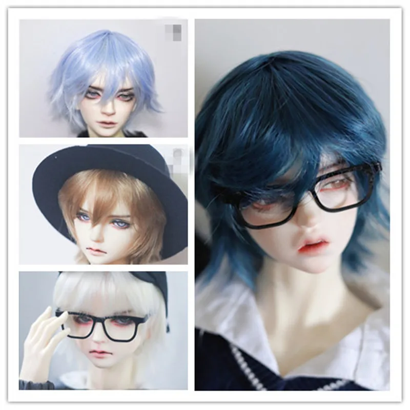 

Cool Multi Color Short Hair for 1/6 1/4 1/3 BJD Doll Wig HM8