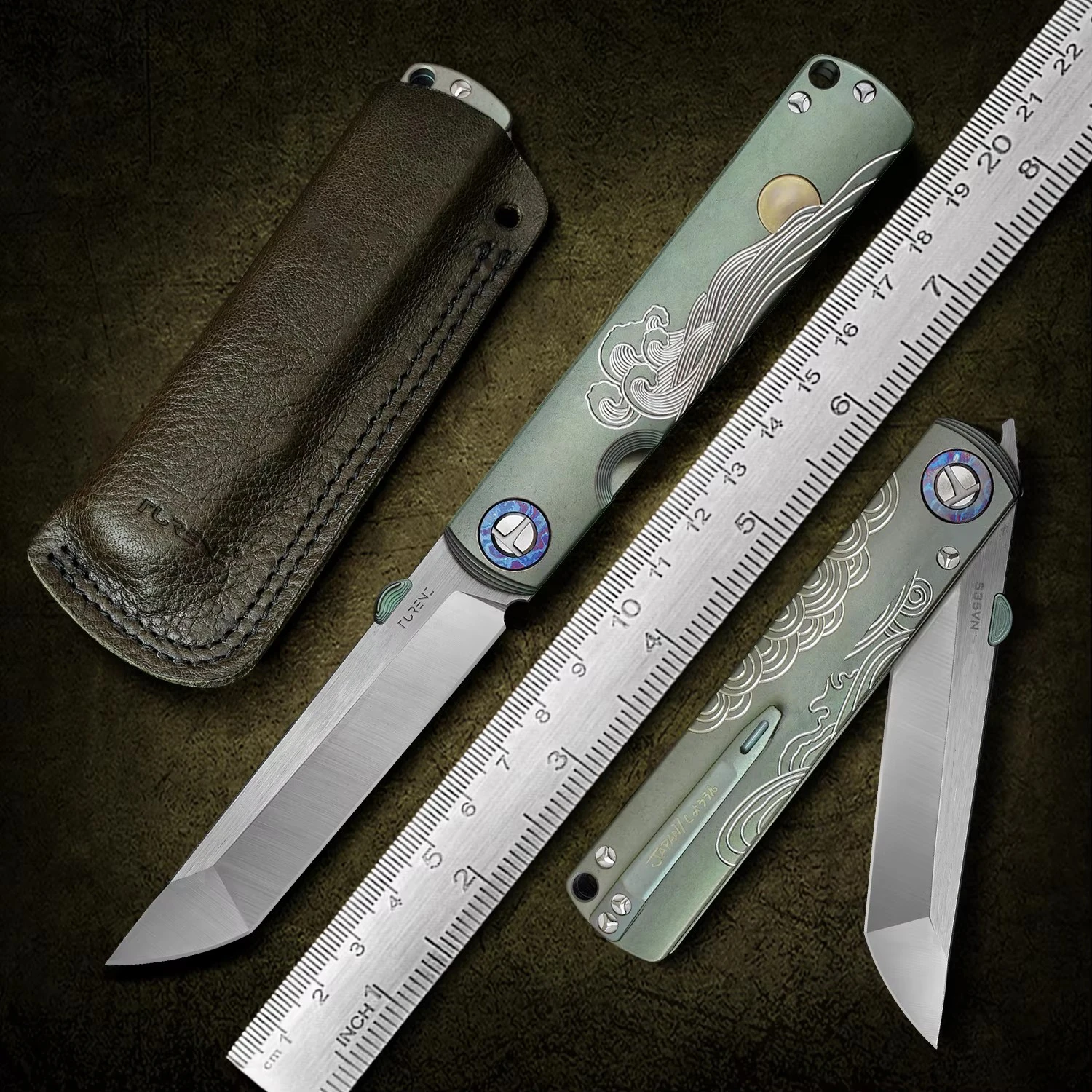 S35VN Titanium Folding Knife – EDC Pocket Knife for Outdoor Camping (SpiritDeed)