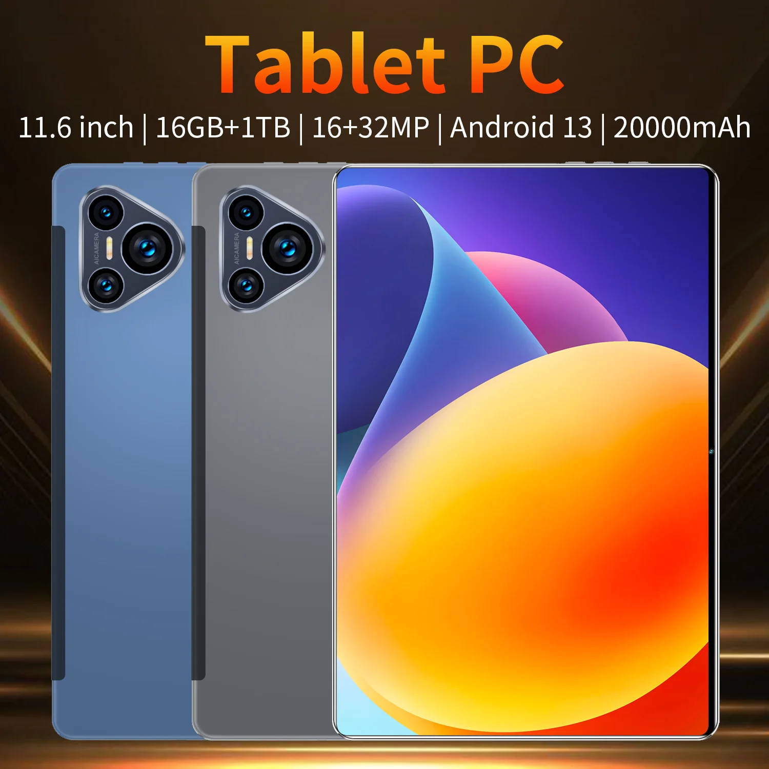 2024 5G Global Version 11.6 Inch Android 13 16GB+1TB 16MP+32MP 20000mAh WPS+5G WiFi Bluetooth Dual SIM Phone Call Tablet
