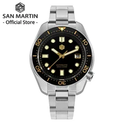 San Martin-Reloj de buceo para hombre, cronógrafo mecánico automático de zafiro, resistente al agua, 44mm, MM300, NH35, C3, 2023 M, nuevo, 300