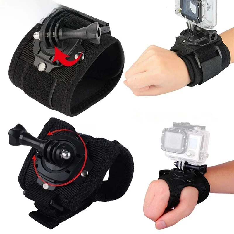 Support de dragonne rotatif à 360 degrés pour GoPro 13 12 11 10 9, support de dragonne pour gants pour DJI OSMO Action 4/5Pro, accessoires