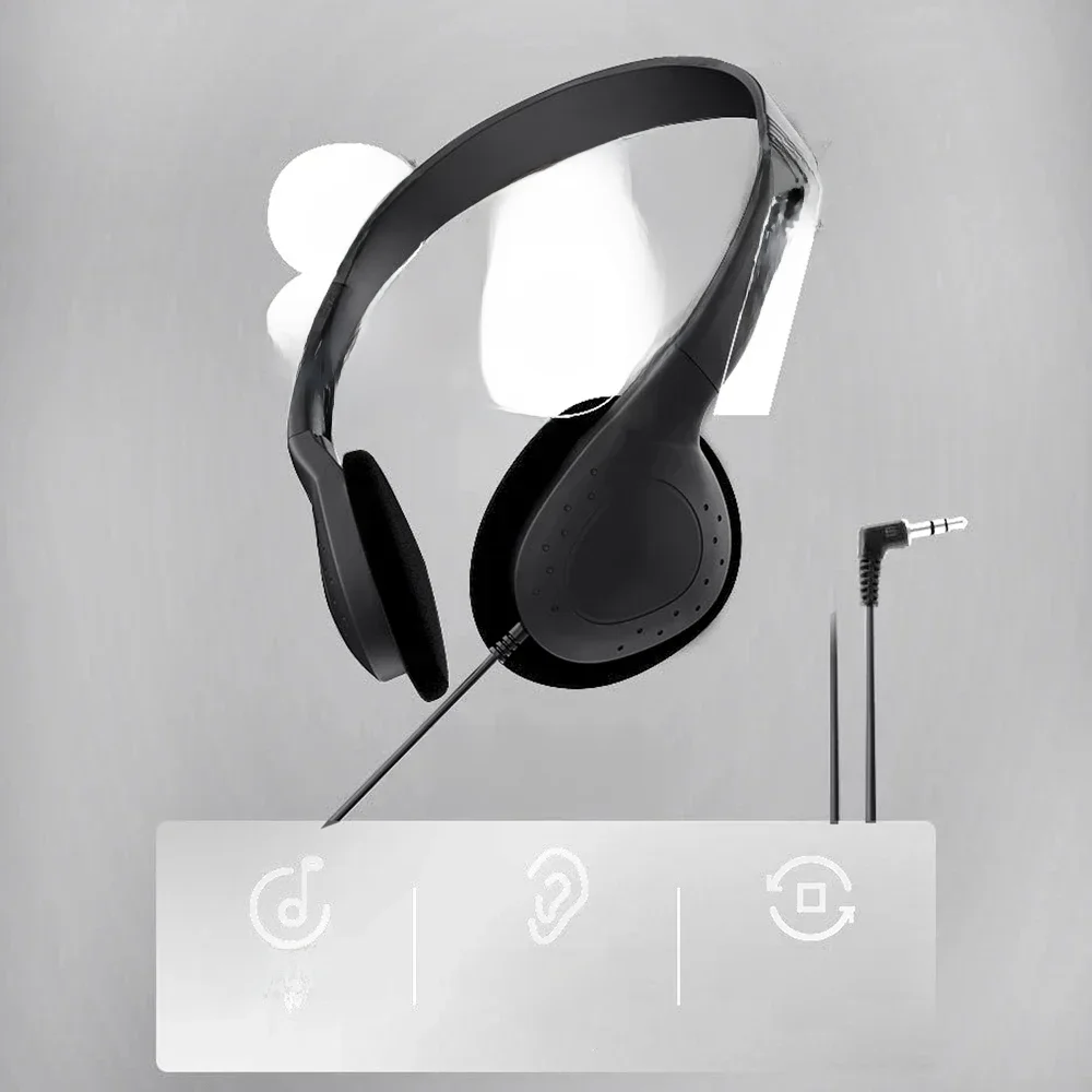 Casque d'ordinateur sans Microphone casque de jeu bruit MP3 écouteur filaire casque stéréo universel 3.5mm filaire