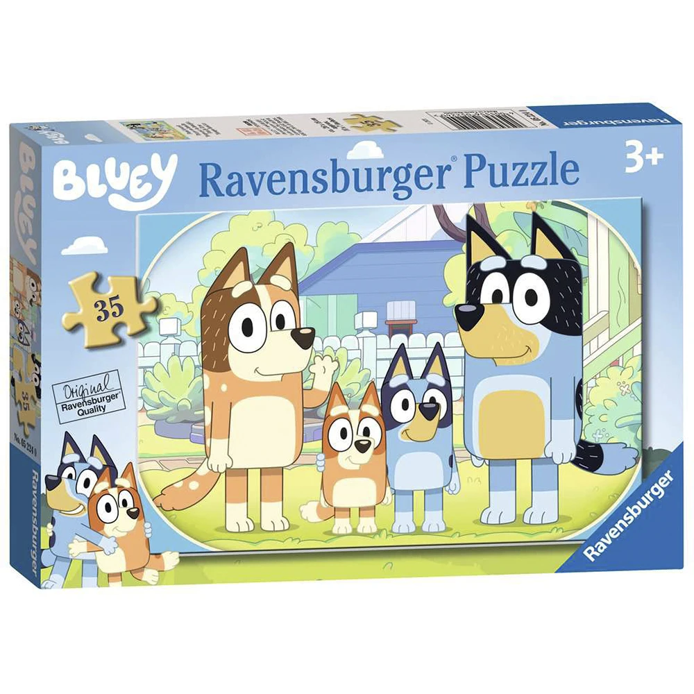 RAVENSBURGER BLUEY PUZZLE 35 PIECES, 05224, ORIGINAL, TOYS, BOYS, GIRLS, GIFTS, COLLECTOR, STORE, NEW, GAMES, FAMILY, PUZZLES, STORE WITH OFFICIAL LICENSE