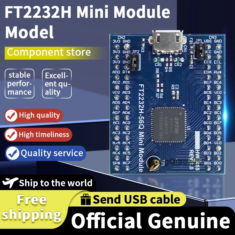 Genuine Fro FTDI FT2232H-56Q Mini Module USB to UART/FIFO Development Module (in stock)