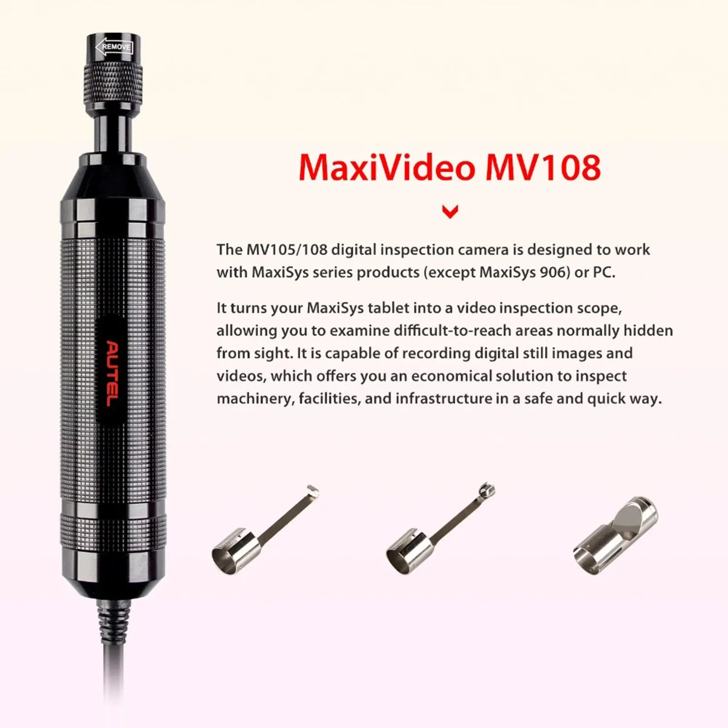 Autel MV108 MaxiVideo Digital Inspection Camera MV 108 Maxi Video Camera Videoscope for Autel MS909 MK908 MS906TS MS906BT MS908P