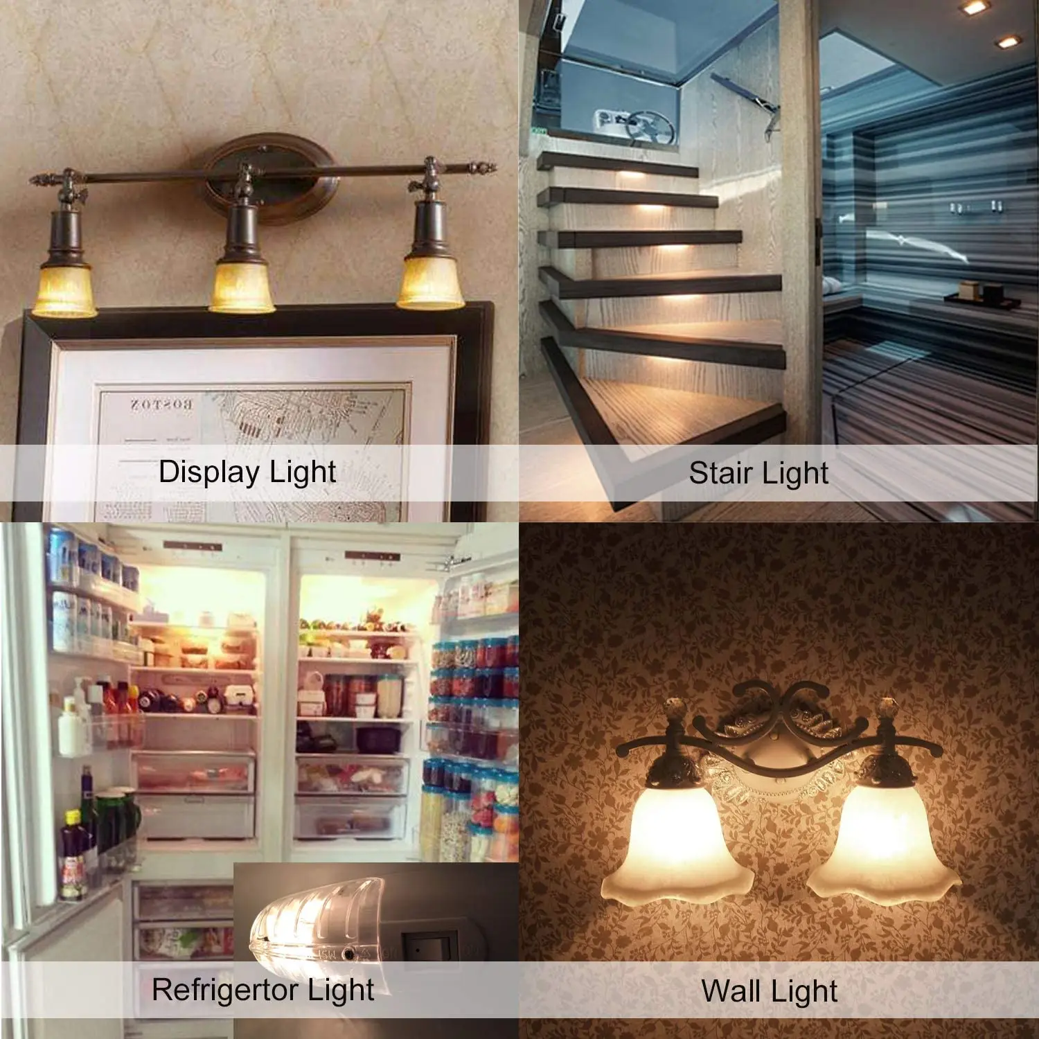 10pcs Amber Frosted Glass C7 T22 Edison LED Filament Night Bulb 0.5W 1W Warm White Tubular Refrigerator Lamp E14 220V Dimmable