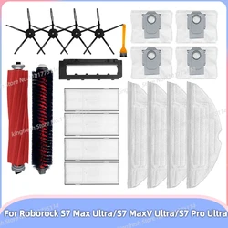 Fit For Roborock S7 Max Ultra / S7 MaxV Ultra / S7 MaxV Plus / S7 Pro Ultra Parts Main Side Brush Hepa Filter Mop Cloth Dust Bag