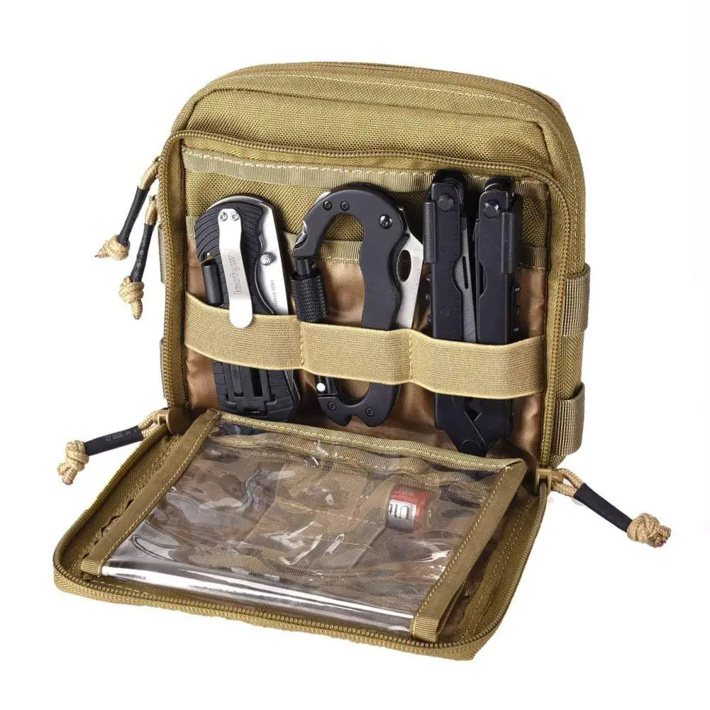 

Tactical Admin Pouch Molle Tool Bag of Laser-Cut Design , EDC Military Bag Organizer Modular Pouches for Outdoor Hunting