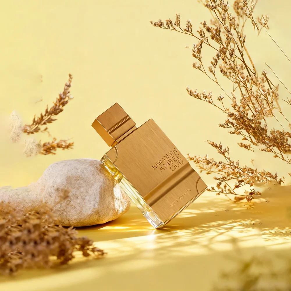 عطر Haramain Gold Edition للجنسين Eau De Parfum، عطر وودي غني بالعنبر - هدية مثالية لعيد الميلاد للرجال والنساء