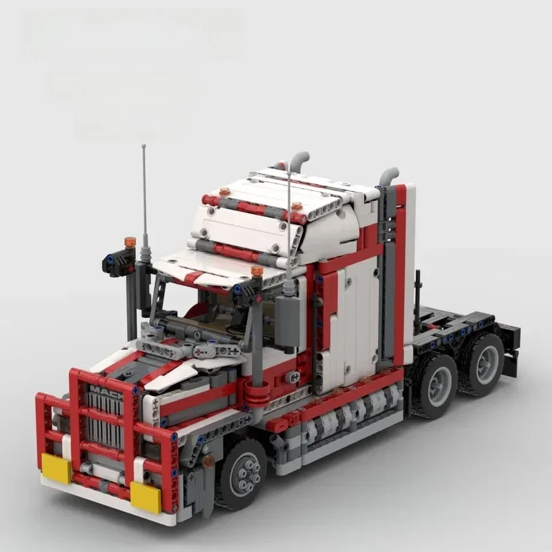 Bouwsteen MOC-89316 Vrachtwagen Oplegger Kraan Aanhanger Bouw Model 1727 Stuks Kinderen Verjaardagscadeaus Kerst Speelgoed - afbeelding 2