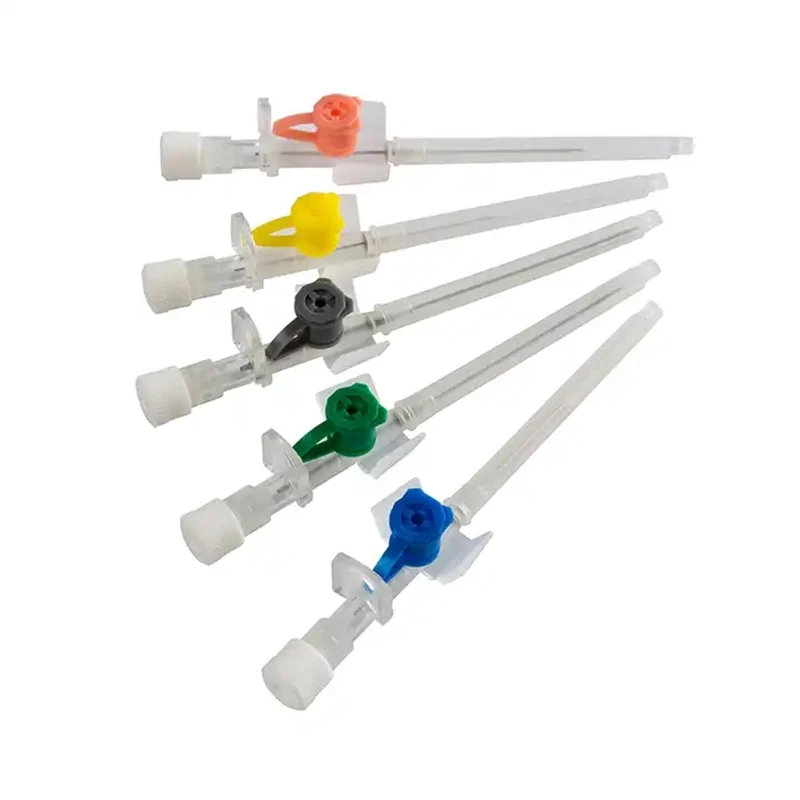 20pcs/lot Disposable IV Catheter 14g 16g 18g 20g 22g 24g IV Cannula with Injection Port Pet animal indwelling Needles