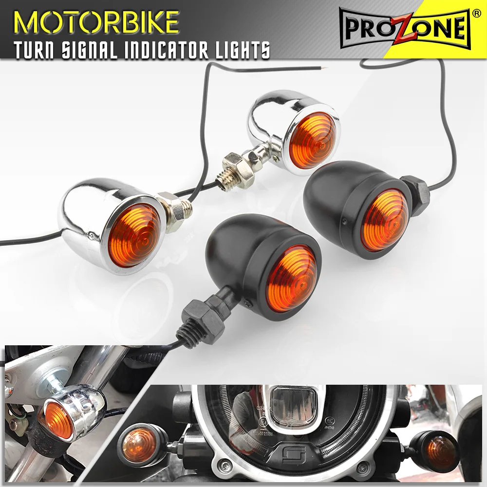 Old School Motorcycle Turn Signal Mini Motorbike turn indicator light Fit Harley Motorcycle Universal Motorbike Warning Lamp