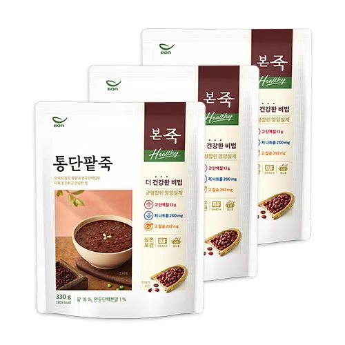 Healthy통단팥죽330g 3팩