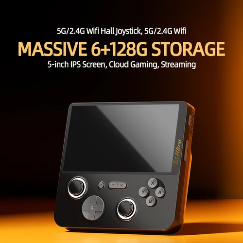 Imagen 2 del producto Nueva consola de juegos GAMEMT E5 Ultra portátil 5 ""1280*720 60Hz pantalla táctil IPS 5000mAh Joystick de efecto Hall sistema Android portátil