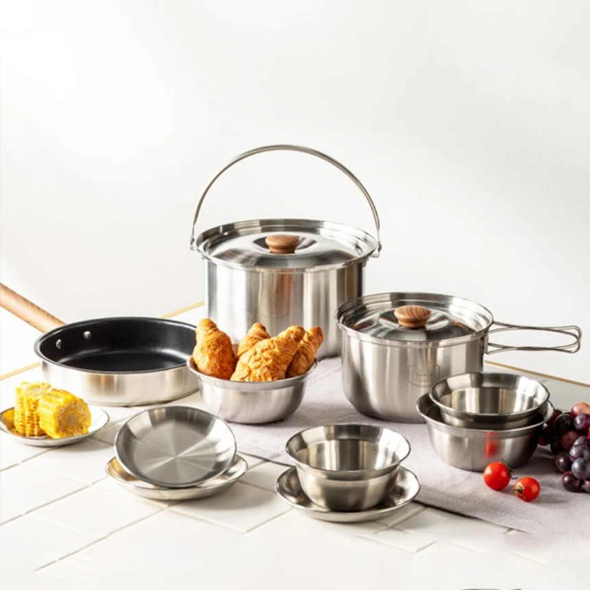 وعاء تخييم ثلاثي الجوفاء من فايمر ، بيمارن مع حقيبة محمولة ، 15 نوعًا ، مجموعة كاملة