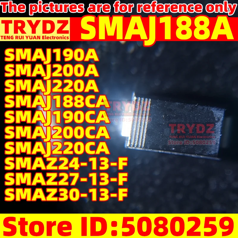 300 5-20 buah SMAJ188A SMAJ190A SMAJ200A SMAJ220A SMAJ188CA SMAJ190CA SMAJ200CA SMAJ220CA SMAZ30-13-F SMAZ27-13-F