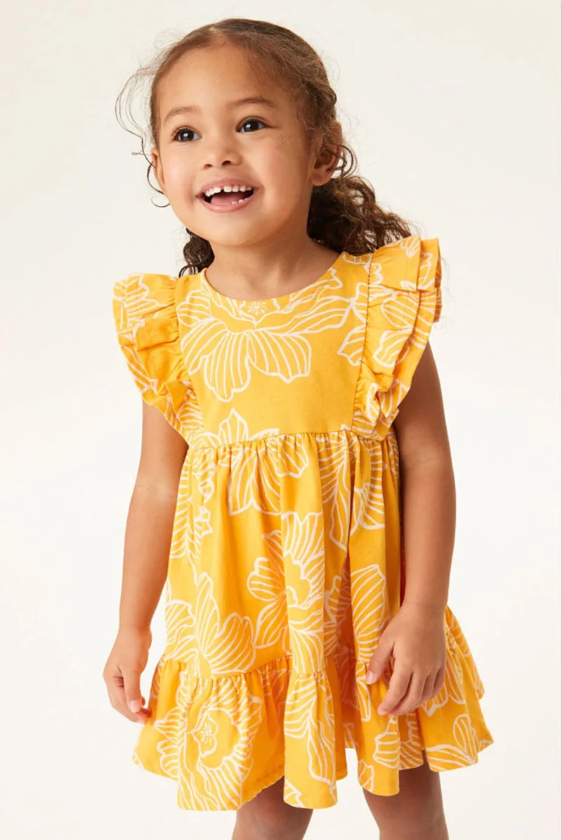Brand Quality 100% Cotton Baby Girl Clothes Cartoon 2024 Summer Casual Children Clothing Kids A-LINE One-piece Dresses for Girls