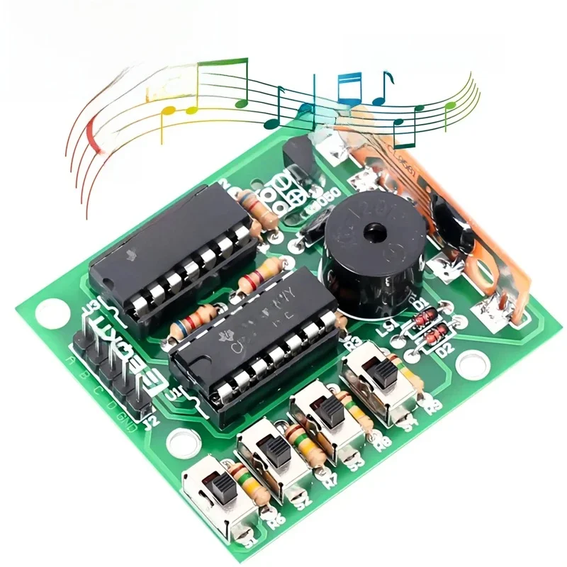16 Music Sound Box BOX-16 Board 16-Tone Electronic Module DIY Kit Parts Components Soldering Practice Learning Kits for Arduino — zdjęcie 2