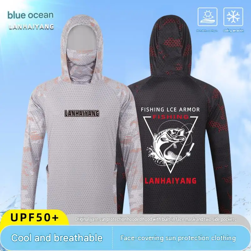 camisa-con-capucha-para-pesca-con-proteccion-upf50-con-cubrebocas-integrado-bolsillos-laterales-estampado-de-panal-de-abeja-y-mangas-largas-ideal-para-pescadores