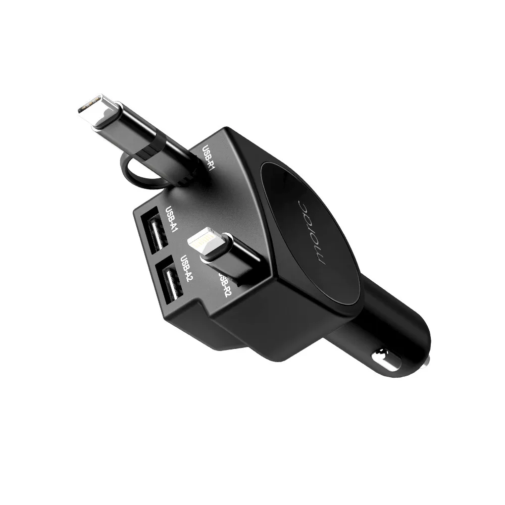 morac 모락 네다 R5 5in1 차량용 릴 고속 멀티 충전기 USB C타입 시거잭 시가잭