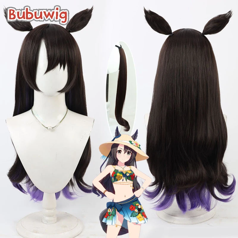 

Bubuwig Synthetic Hair Satono Crown Cosplay Wigs Uma musume: Pretty Derby Satono Crown 70cmBrown Mixed Purple Wig Heat Resistant