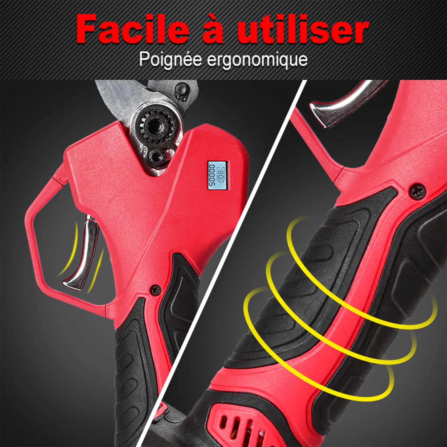 1000 واط 50 مللي متر فرش المقلم الكهربائي تشذيب المقصات شجرة الفاكهة بونساي تشذيب فروع القاطع أداة السلطة مع 2 قطعة 21 فولت البطارية