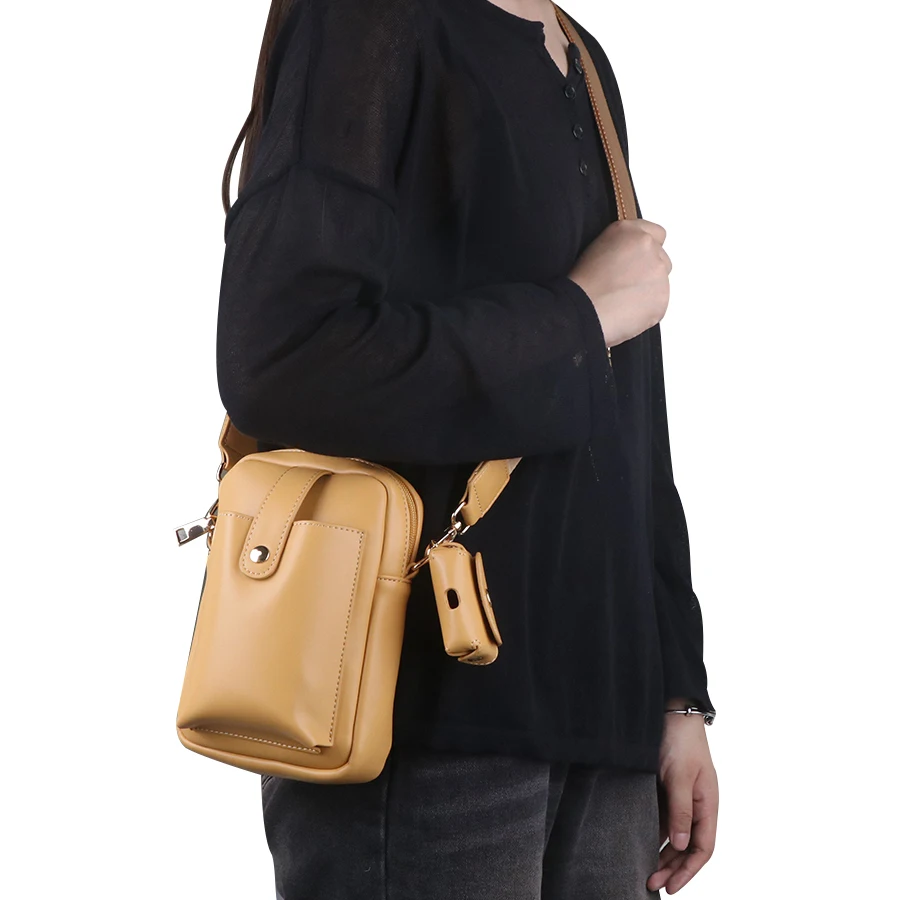 

Gorfia Простая классическая женская сумка через плечо из искусственной кожи со съемным плечевым ремнем, женская сумка, многофункциональная сумка для телефона